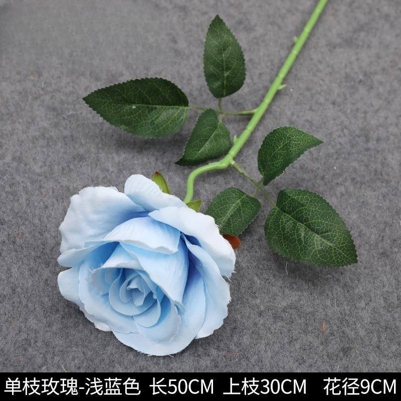 蓝色系仿真花婚礼婚庆场地场景布置道具装饰花艺花材花束假花批发|undefined
