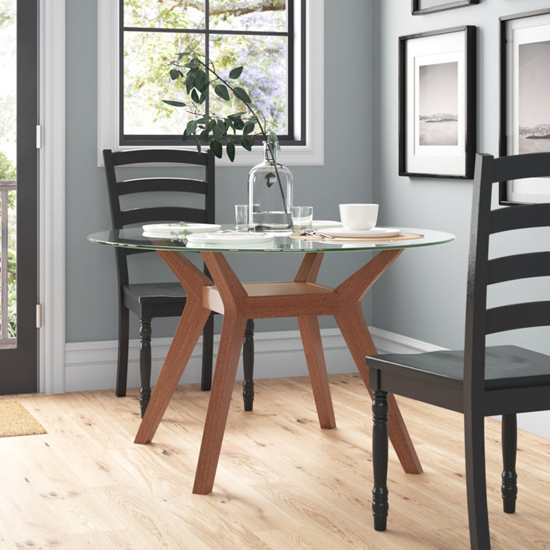 Exportación de mesa de comedor personalizada tabla de comedor de vidrio templado rectangular mesa de comedor silla mesa de comedor mesa de vidrio