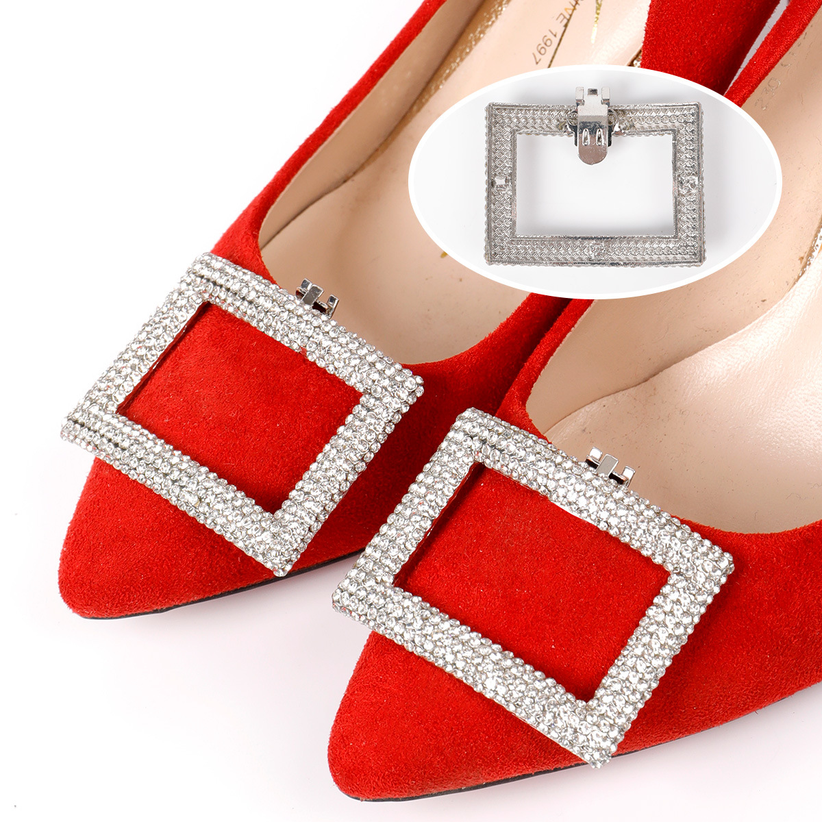 Zapatos de mujer desmontables accesorios decorativos de metal accesorios de Vamp zapatos de flor de zapato de todo fósforo zapatos de hebilla dedo del pie accesorios de diamantes de imitación