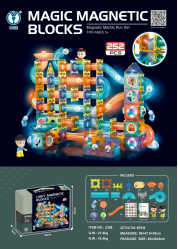Bloques magnéticos con rodillos y tubos para niños