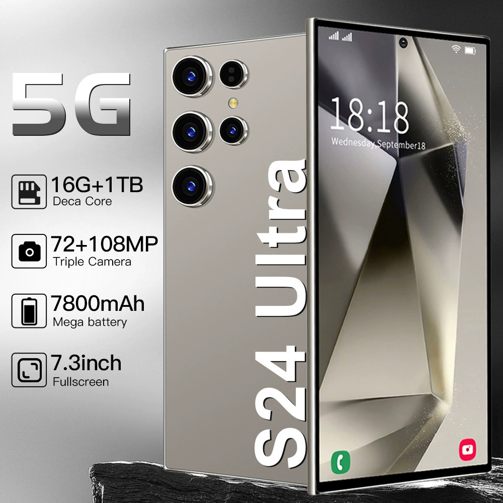 Смартфон Android Ozon S24 Ultra с встроенным стилусом, 7,3-дюймовый дисплей, память 16+1 ТБ, варианты цветов