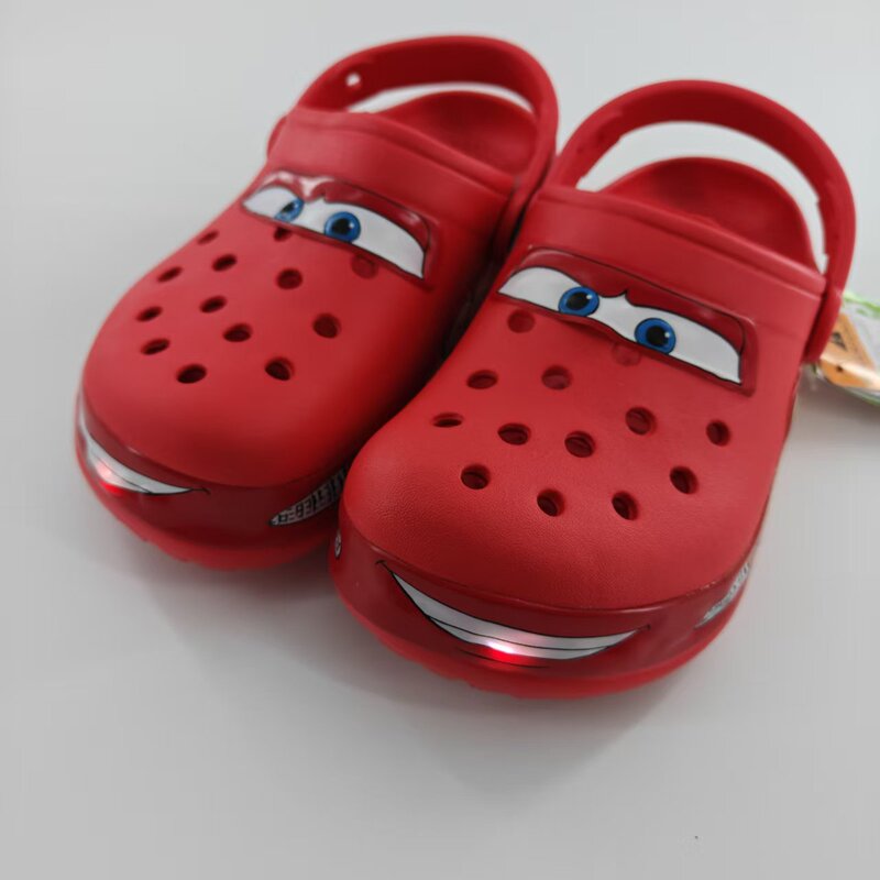 In-Stock Adult Flashing Light Car Clogs Unisex Shoes 2025 Summer Closed-Toe Sandals Outdoor Casual Clogs