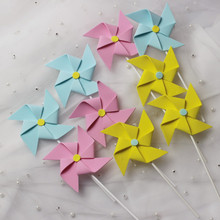 新品烘焙蛋糕装饰插旗海绵立体风车插牌儿童生日甜品