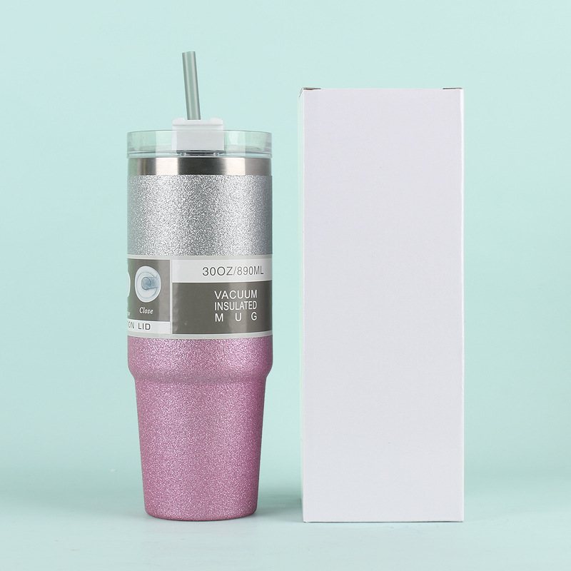 Pintura de diamante 20oz30oz taza de helado de doble capa taza de acero inoxidable aislamiento de viaje en coche taza de café de mantenimiento de frío taza de coche