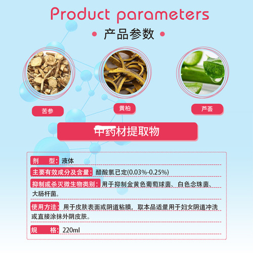 Source manufacturer Gaitian Ling Sophora flavescens antibacterial lotion gynecological private care private cleaning women's odor removal repair