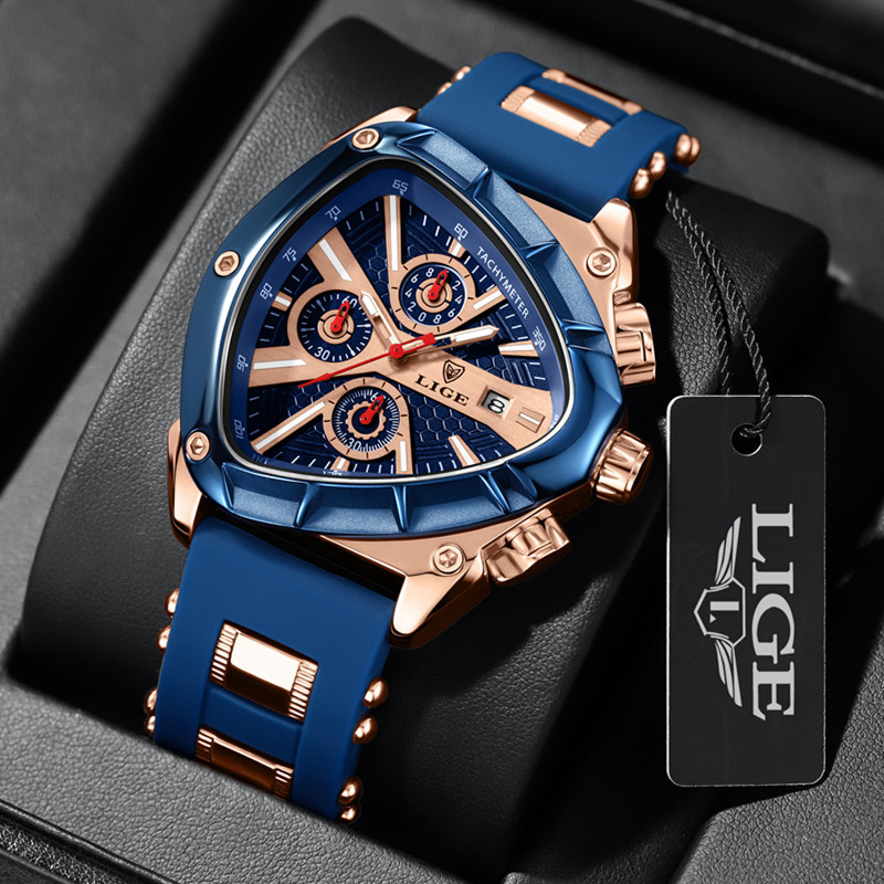 Personalized Niche Large Dial Quartz Watch for Men, Fashionable Sports Luminous Waterproof Watch, Men's Stylish Wristwatch with Calendar