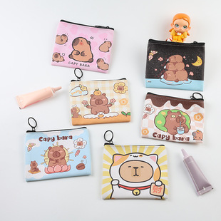 Capybara Coin Purse Mini Bag Ins Style Children's Capybara Card Holder Pu Small Bag Portable