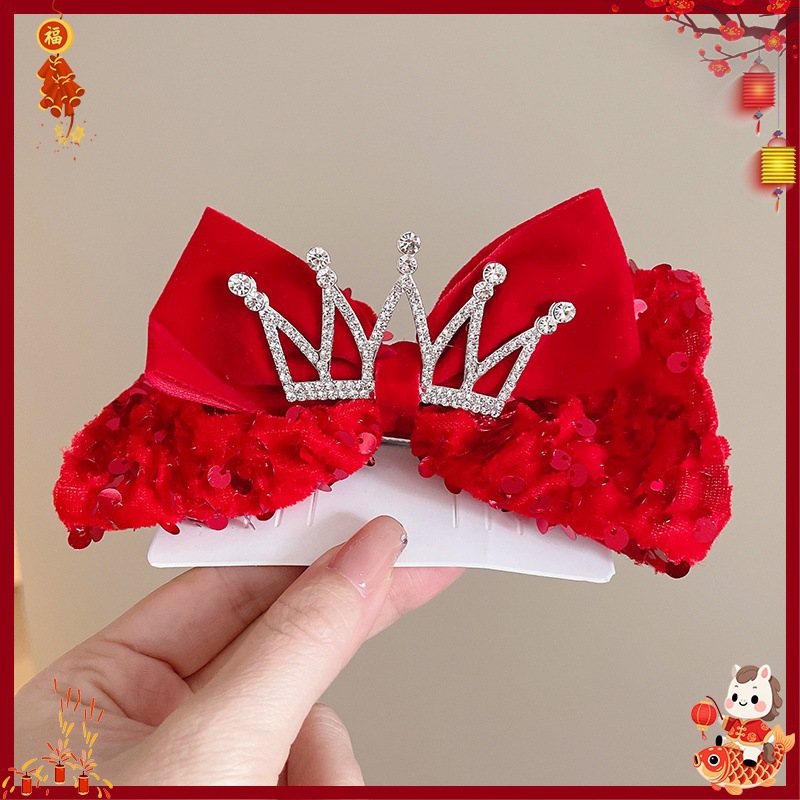 Horquilla Infantil con Borlas Chinas Hecha a Mano para Año Nuevo y Hanfu