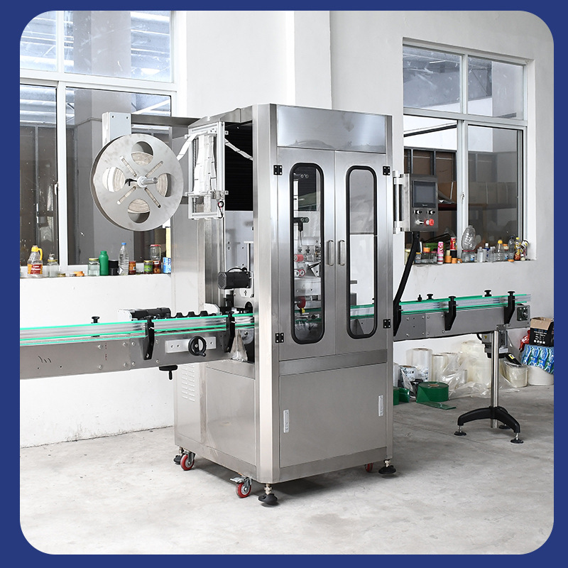 耗油瓶盖自动套标机瓶口套帽机蒸汽式热收缩机定制电热枪风枪收缩