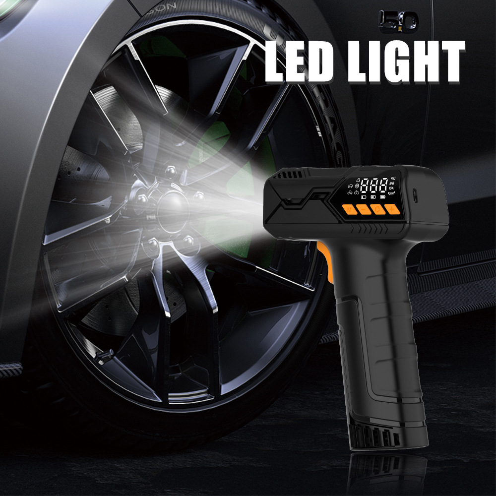 Car-Mounted Wireless Air Pump, Multi-Functional Portable Charging Pump, Bicycle and Electric Vehicle Dual-Use Air Pump