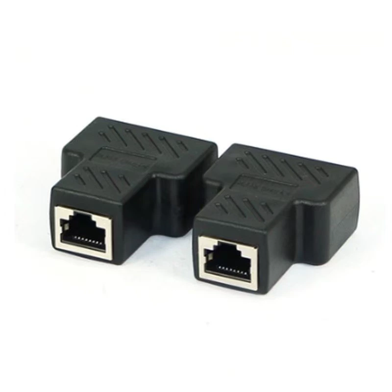 Сетевой разветвитель 8P8C для кабеля сетевого интерфейса RJ45, разветвитель один к двум, 2 порта, формованный