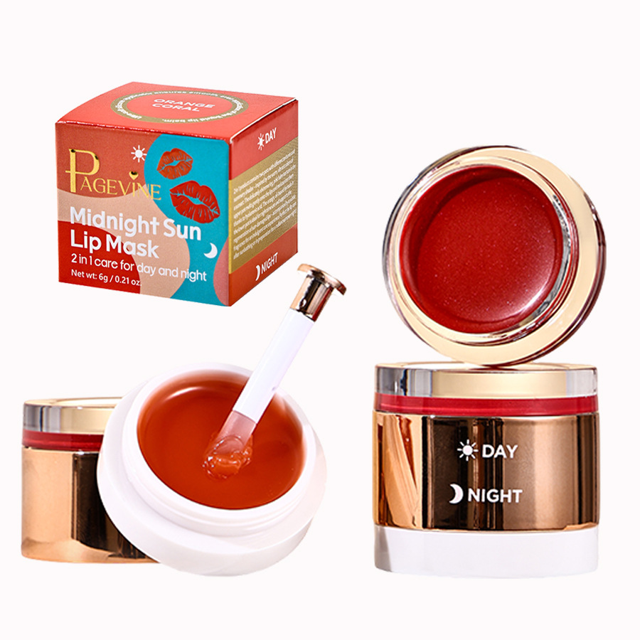 PAGE VINE máscara labial de doble efecto día y noche curado lápiz labial humectante 2 - en - 1 máscara labial de microagujas de comercio exterior image 5