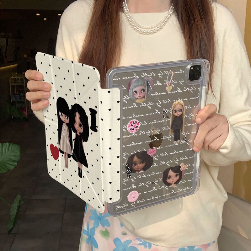 Heart-Shaped Fabric Case for iPad Mini7 Tablet Air6/7/8 Protective Cover Pro11 Inch 12/11 Generation A16 Protective Case