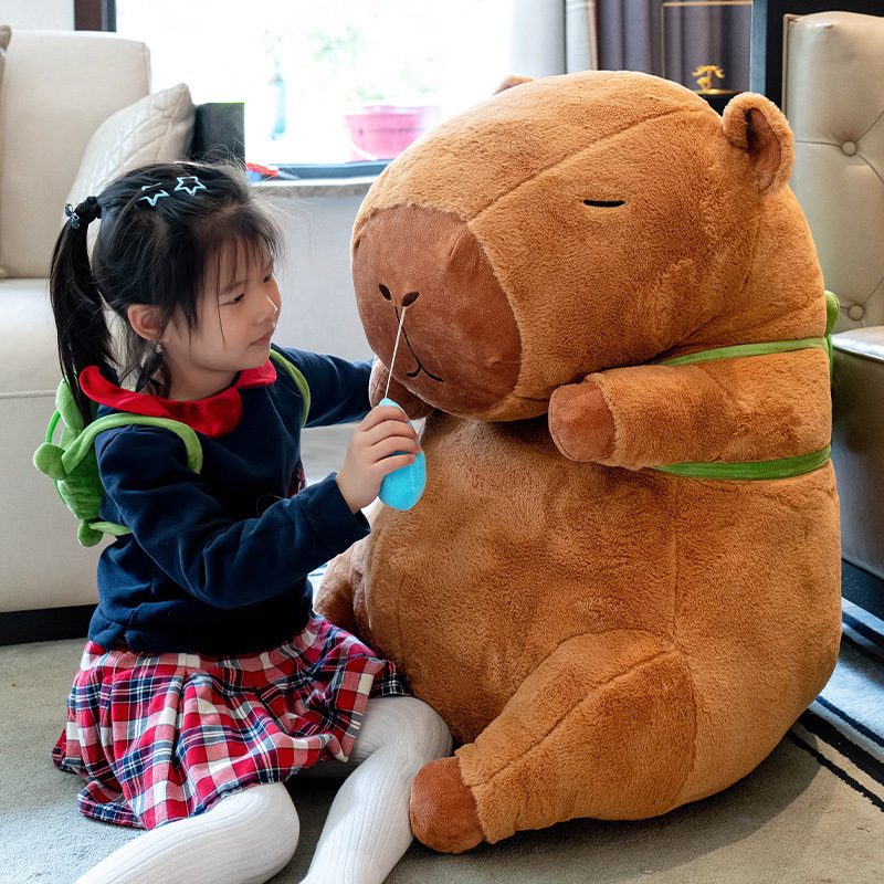 Pibala Plush Toy Pillow Capybara Internet Celebrity Cute Doll Blowing Bubbles Duck Chicken Turtle Snot