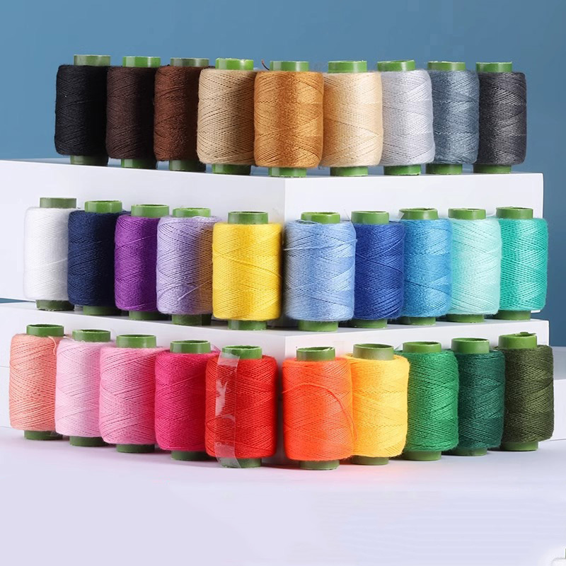 302彩色家用缝纫线32种颜色可选手工修补线缝衣线宝塔线2股线