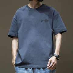 純綿半袖tシャツ男性2025新型夏のファッションブランドがゆったりしています。