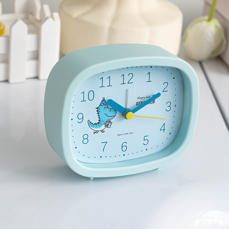 Directo de fábrica aguja de color cuadrado de plástico reloj de alarma estudiante claro escritorio mesita de noche moda creativa lindo reloj de alarma