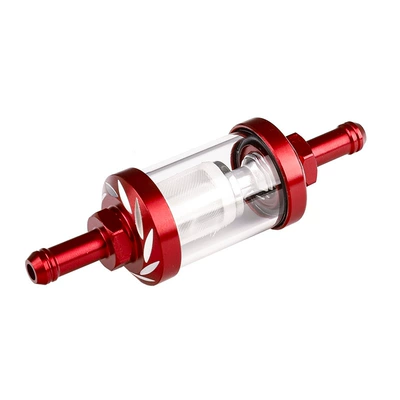 Modified off-road motorcycle pedal universal gasoline filter gasoline filter element transparent glass removable and washable oil filter cup (Motosiklet ləvazimatları və aksesuarları) - red