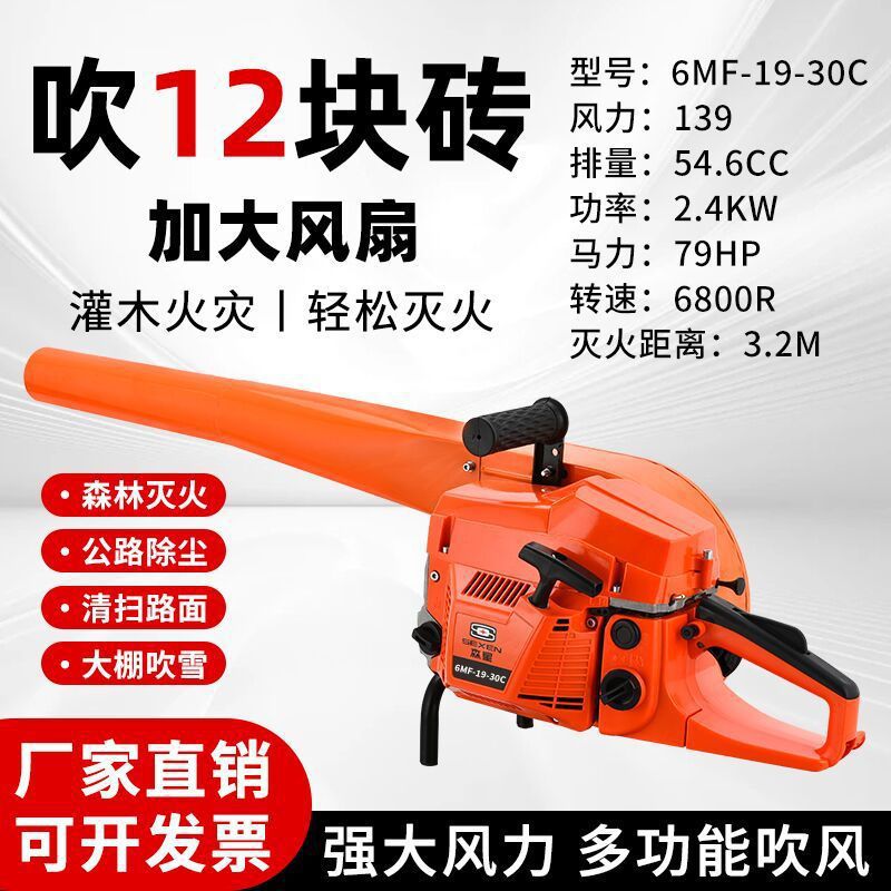 Gasoline Blower Portable High-Power Powerful Strong Wind Snow Blower Fire Extinguisher Fallen Leaves Construction Site Dust Collector