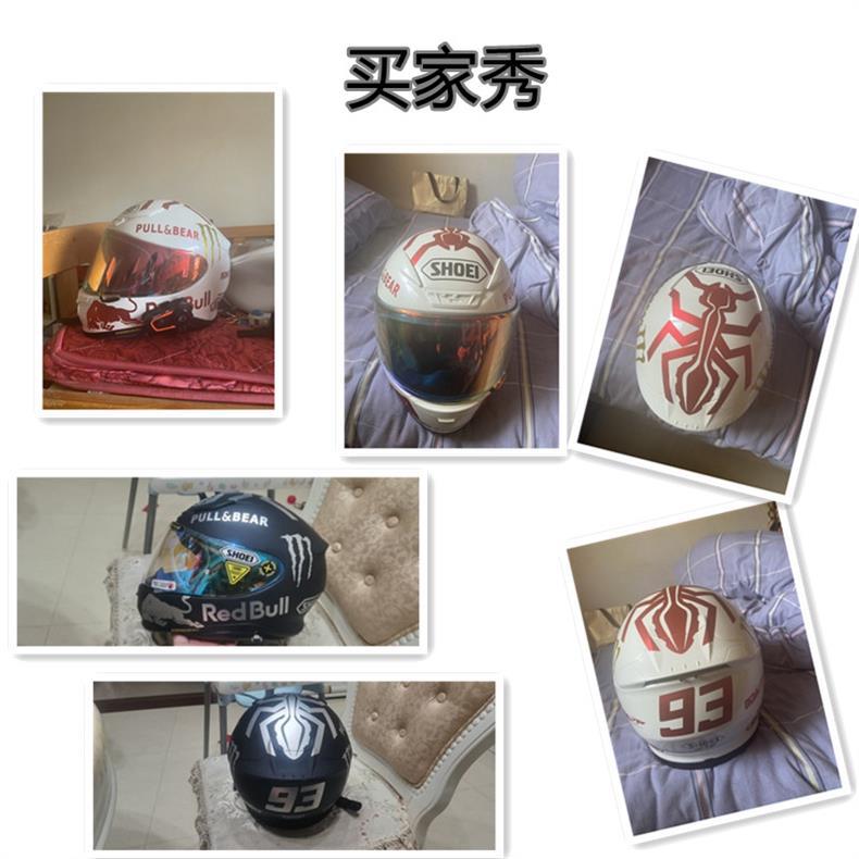 SHOEI Z7 Z8 GT2 Helmet Stickers Decals Waterproof Plain Helmet Red Bull Ant