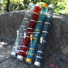 广东水烟筒透明钢化玻璃亚克力云南特产不锈钢仿木竹过滤烟斗烟壶