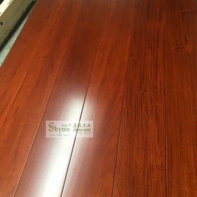 厂家直销红影金檀地热锁扣纯实木地板免龙骨直销耐磨