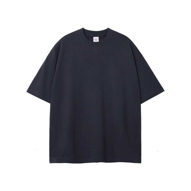 2025 夏の新作トレンディなブランド 230 グラム二重糸純綿半袖無地メンズ Tシャツ Bajia 同色大きいサイズ紳士服|undefined