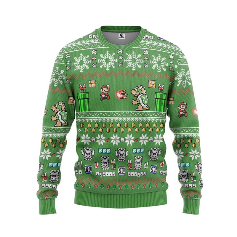 Cross-Border Novelty Ugly Sweater, Fun and Quirky Christmas Merchandise, 3D Digital Print Hoodless Men's Crewneck Sweatshirt 20