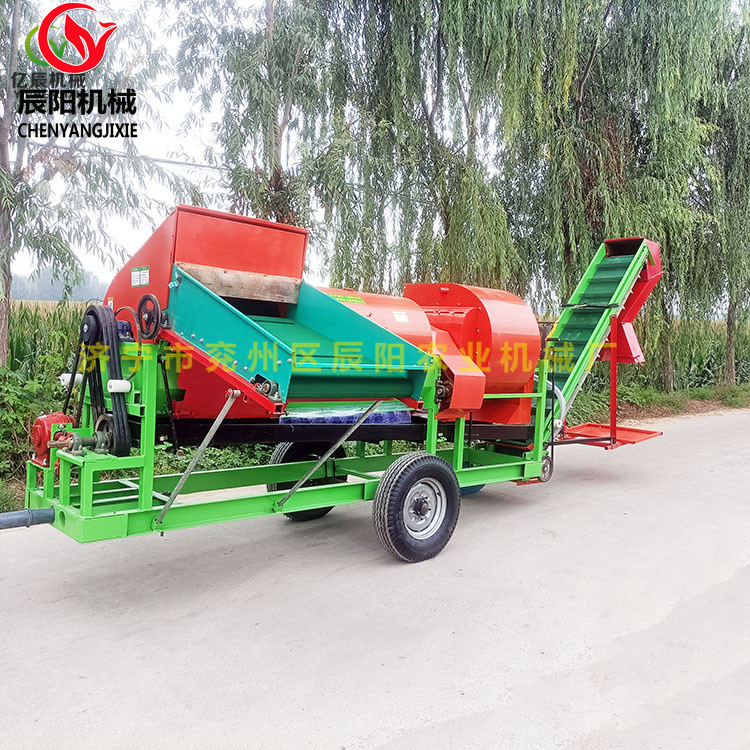 安徽热销大型花生秧果分离机拖拉机牵引摘果机装车装袋款摘果机