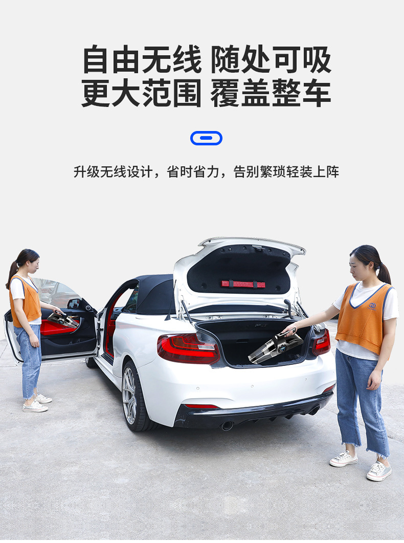 Car Vacuum Cleaner, Multifunctional Car Handheld Portable Air Pump, Digital Tire Pressure Gauge, Wireless High-Power Vacuum Cleaner