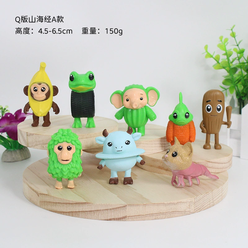 Иностранные фигурки из серии «Горная и морская классика» Tongtong Tong, деревянная палка, человек Тралала, носящая обувь, модель куклы-акулы, оптовая продажа