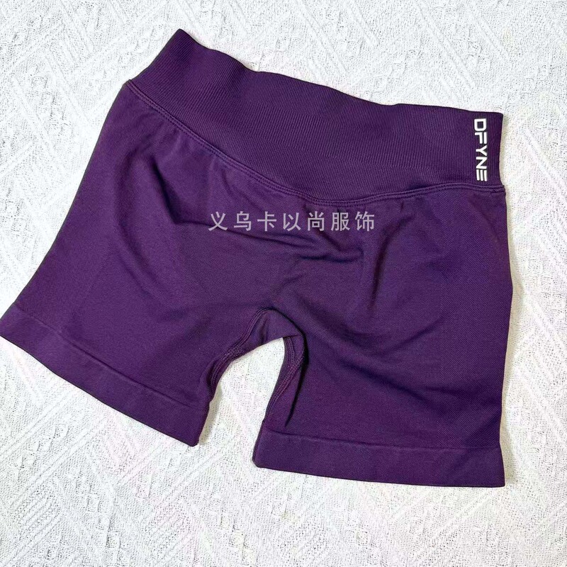 dfyne短裤三段腰提臀裤跑步健身三分裤女跨境爆款健身短裤|undefined