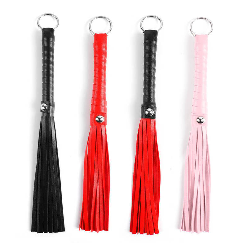 Sm Black Small Leather Whip Male and Female Sexual Flirting Alternative Toy Whip Erotic Training Adult Products Sp