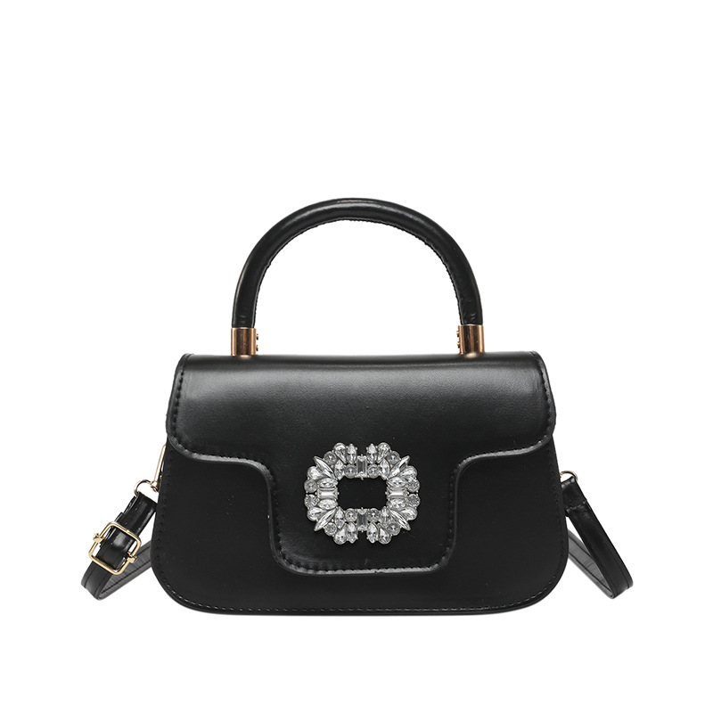 Bolso de hombro de moda con diamantes bolso cuadrado primavera y verano 2025 nuevo bolso de color caramelo bolso de tela extranjero