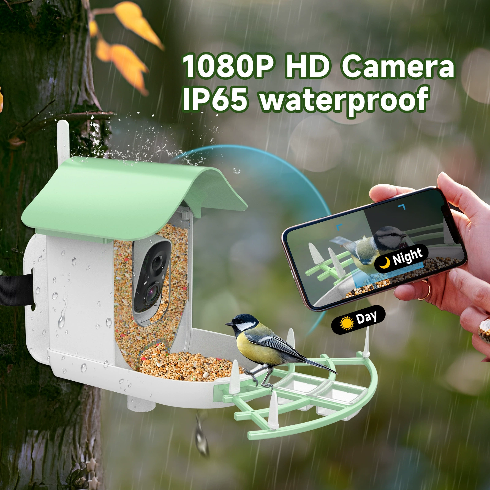 Smart bird feeder camera AI bird recognition remote low power solar wifi камера