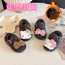 女童棉鞋2025冬季儿童毛毛鞋韩版卡通加厚软底幼小中童勃肯鞋现货