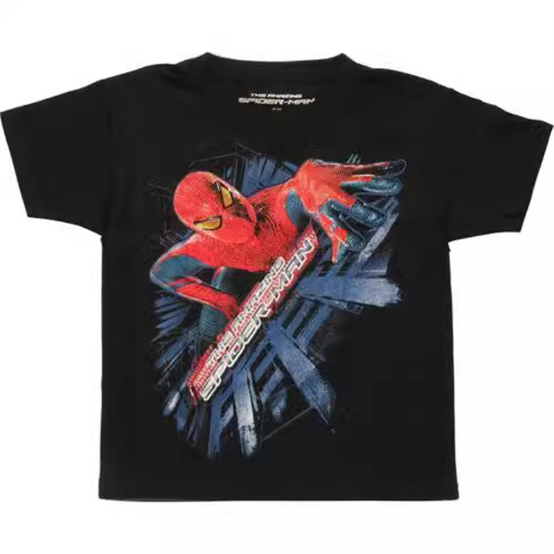 Id Spider-Man Spman Retro Export European and American Men's T-Shirt Er Niche Loose Classic Style