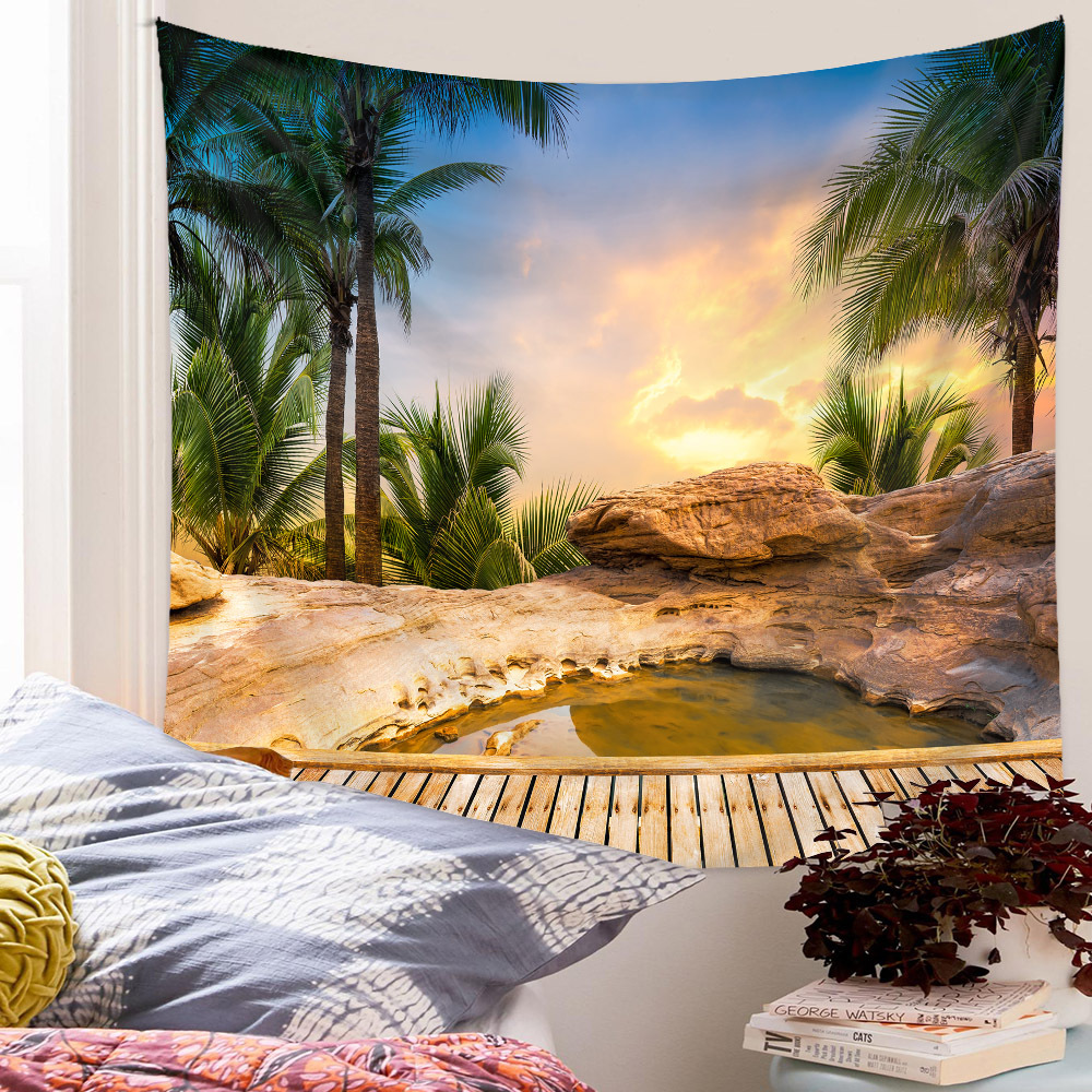 Bohemian Scenery Painting Wall Decoration Cloth Tapestry Wholesale Nihaojewelry display picture 175