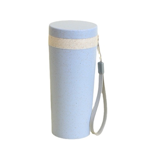 Manufacturer Direct Supply Double-layer Creative Plastic Maize Aroma Cup Wheat Straw Water Cup with Logo Printing for Gifts and Advertising