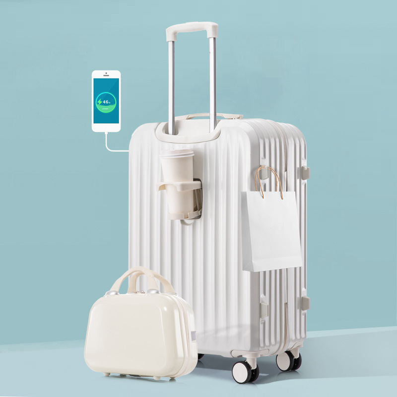 Nueva maleta multifuncional silenciosa rueda universal 22 pulgadas caja de cifrado caja de tirón