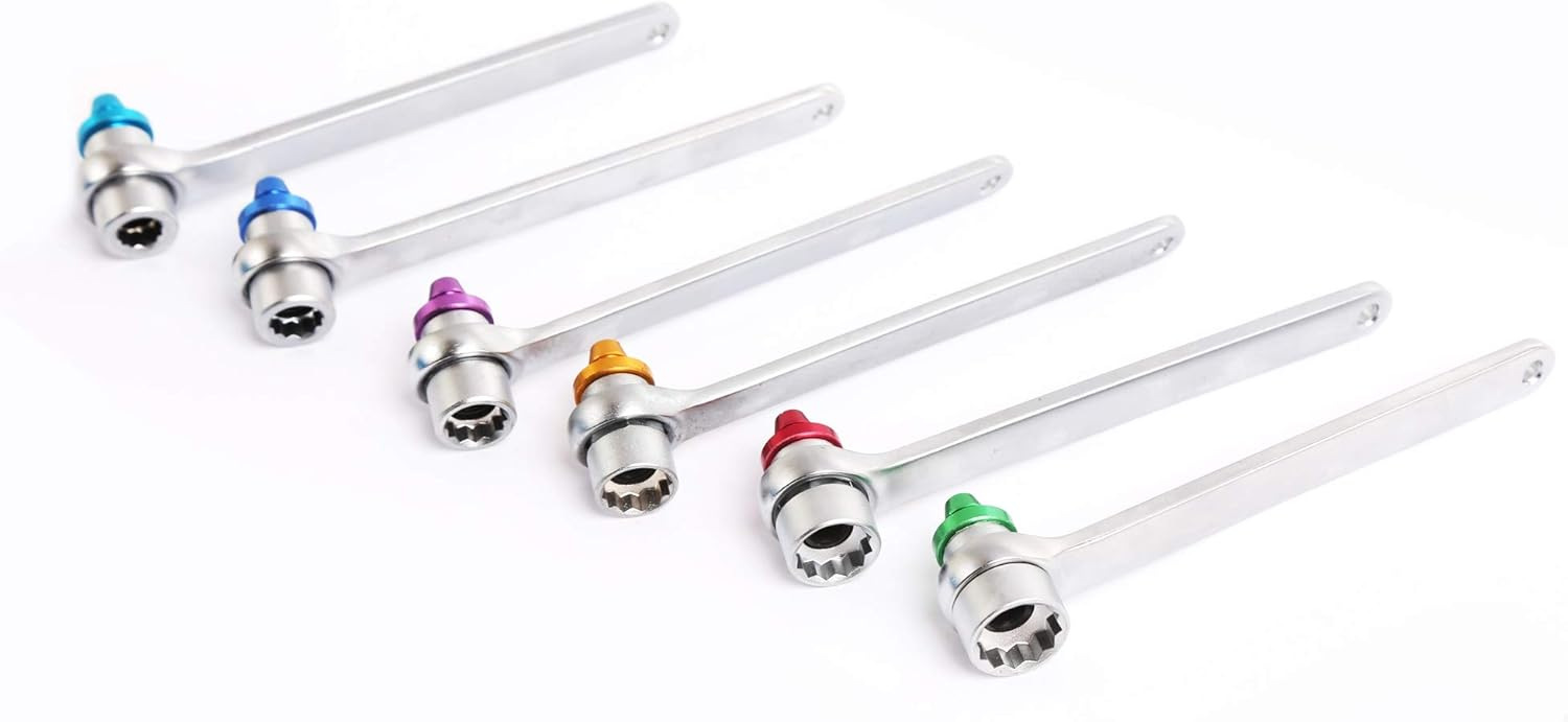 7-Piece Set of Brake Wrenches, Oil Drain Screw Wrenches, Oil Drain Socket Wrenches, Brake Exhaust Wrenches