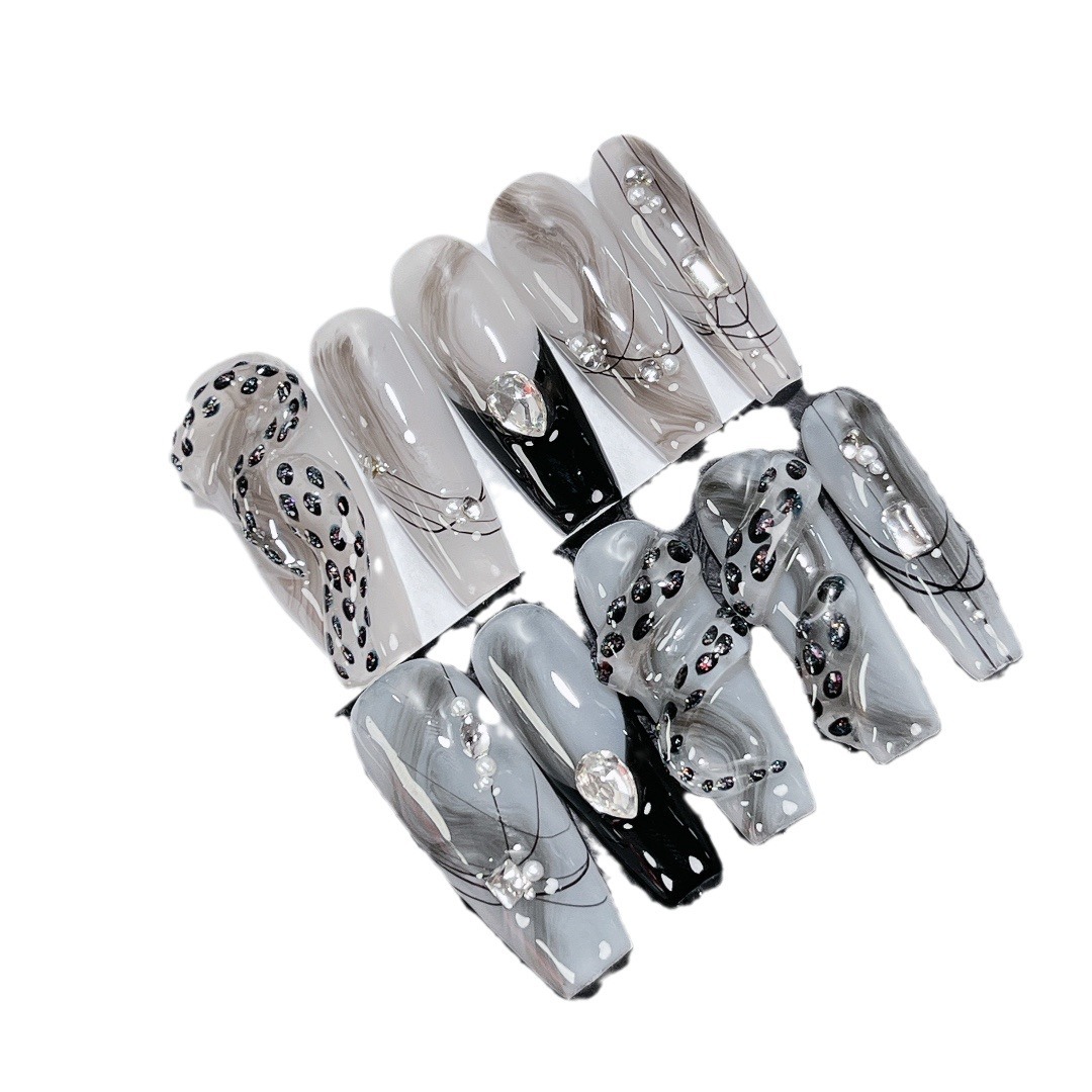 [Jiamu D885] New ins niche light luxury senior sense long exquisite hand-worn nail nail nail