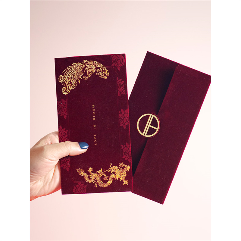 布艺绒纸红包闺蜜结婚利是封新年礼物高档婚庆份子钱回礼改口一对