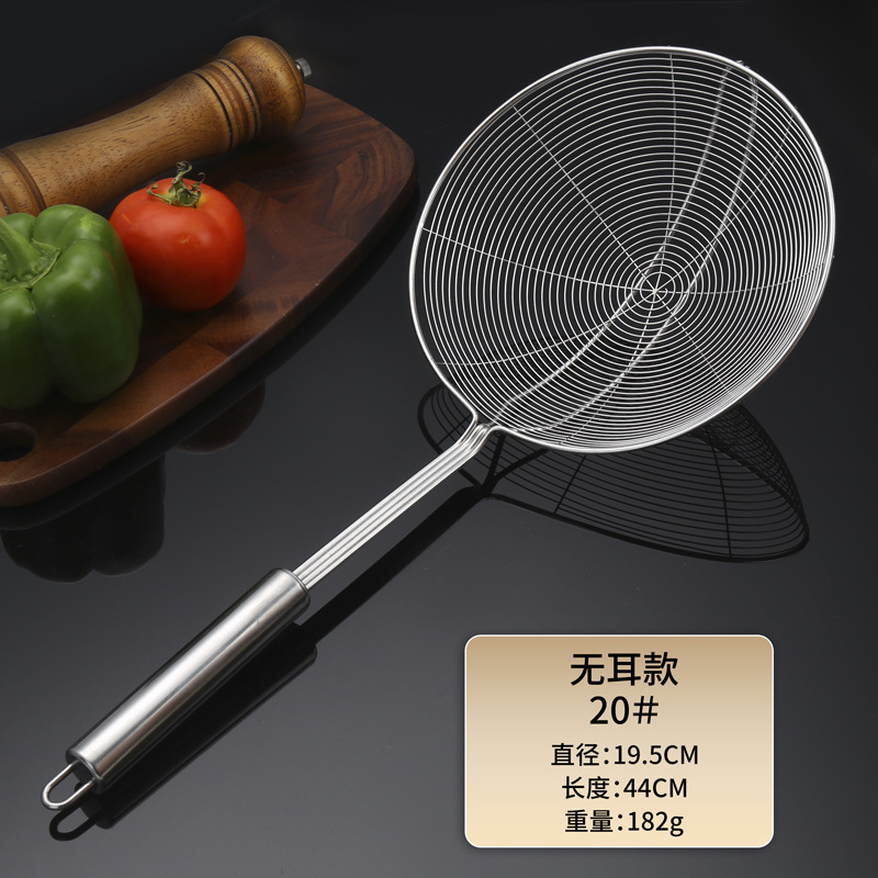 Cuchara de cuatro hilos con mango redondo de acero inoxidable 20