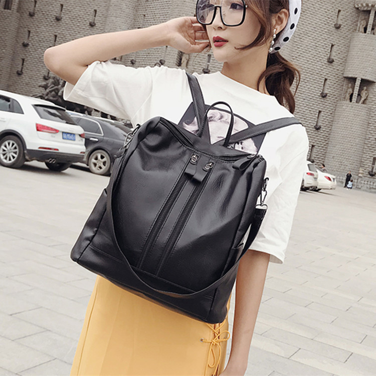 Mochila de moda de las mujeres de estilo coreano pu estilo preppy casual pequeña mochila bolsa de mujer Nuevo 2018 mochila de estudiante de moda