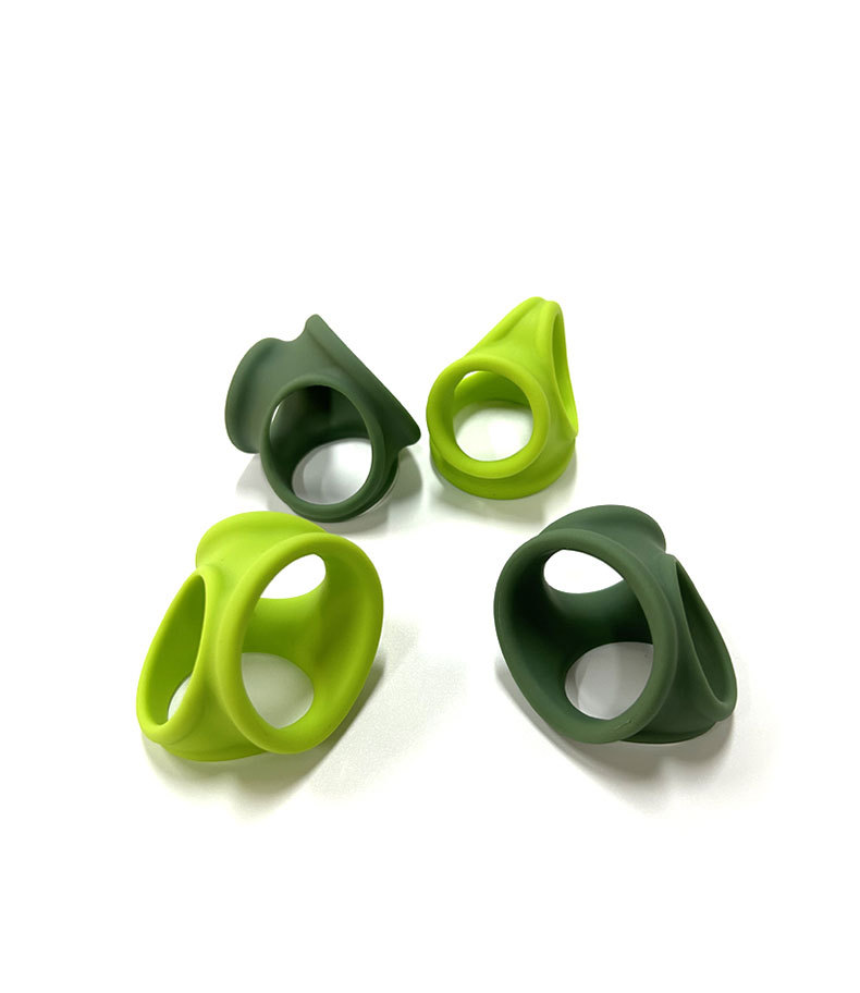 Silicone Chastity Cage Ring with Scrotum Stretcher for Delayed Ejaculation — detail image 7