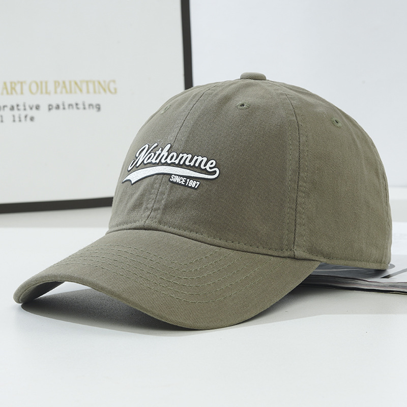 Nuovo da donna colla stampa Soft Top Baseball versione coreana Tide Wash approfondisce il viso Mostra piccolo cappello con lingua d'anatra da uomo_voghion.com