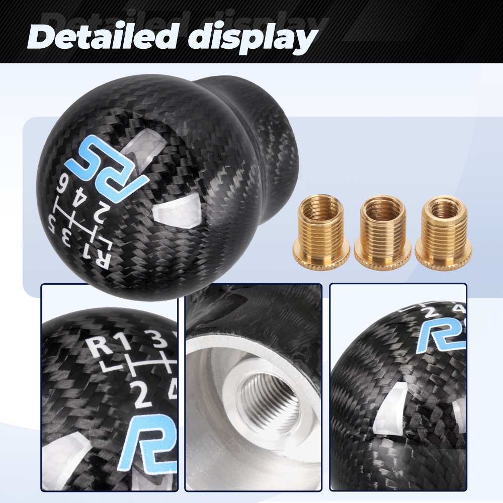 Car modification accessories RS carbon fiber gear shift knob ST6-speed shift knob suitable for Focus Fiesta