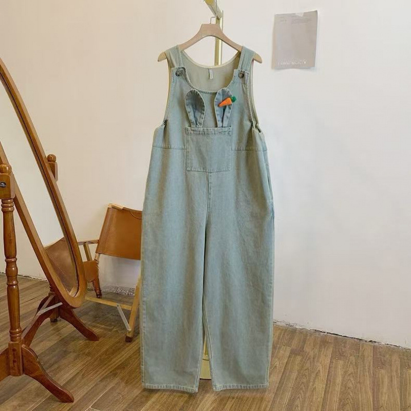 2025 Spring/Summer Carrot Rabbit Ears Adjustable Loose Versatile Slimming Denim Overalls for Women Summer 2025 Spring/Summer Carrot Rabbit Ears Adjustable Loose Versatile Slimming Denim Overalls for Women Summer