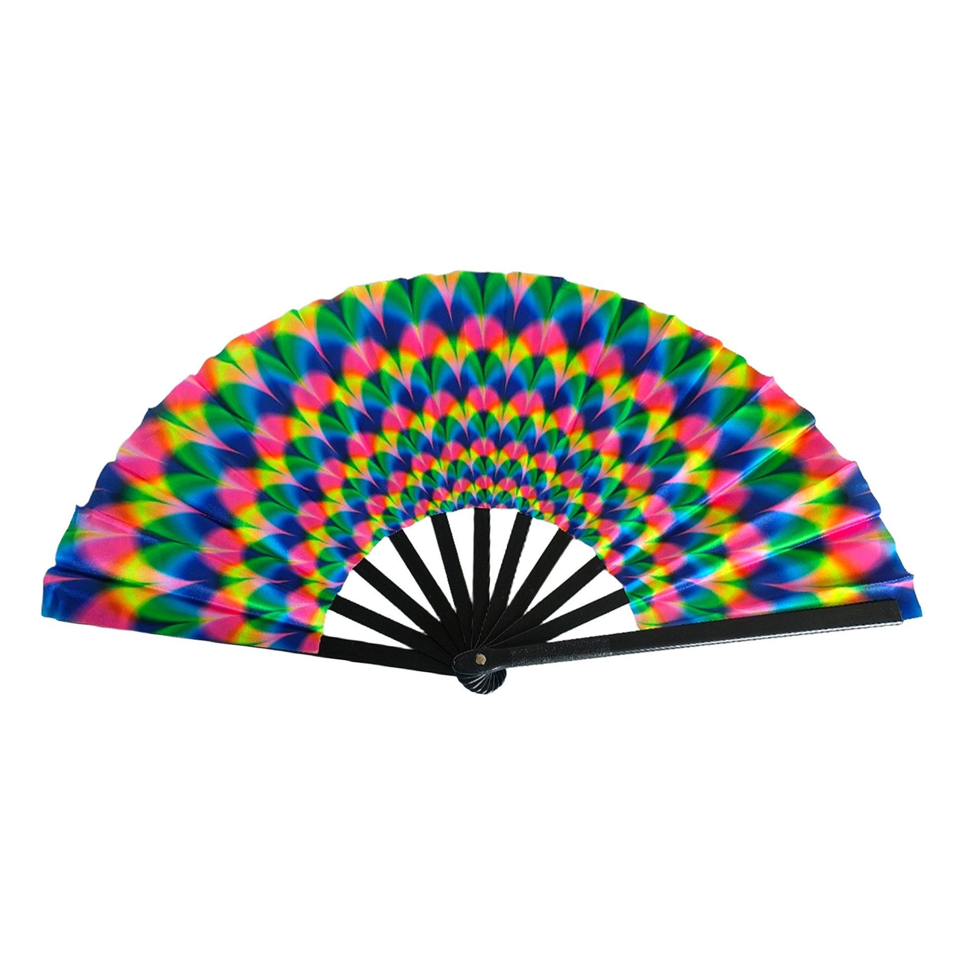 Abanico Plegable de Kung Fu de 33 cm de Plástico para Danza y Artes Marciales